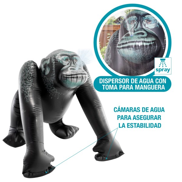 Gorila gigante insuflável com jato de água | Distria