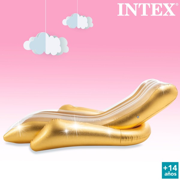 Assento Insuflável INTEX Cor Ouro com Posa-copos - Distria