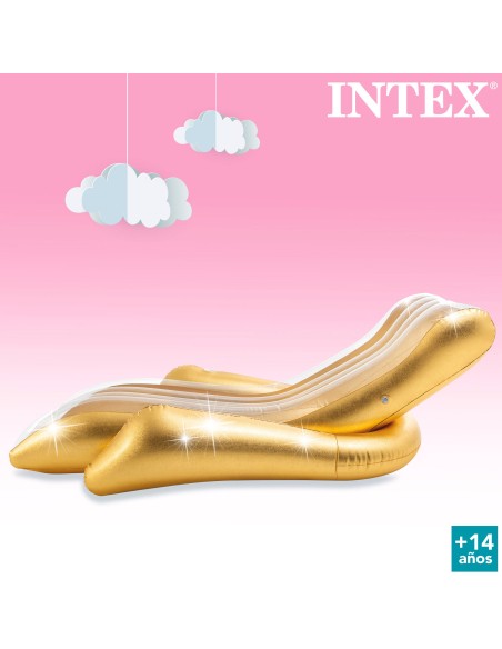 Assento Insuflável INTEX Cor Ouro com Posa-copos - Distria
