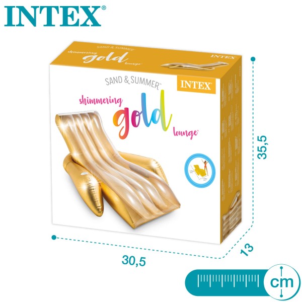 Assento Insuflável INTEX Cor Ouro com Posa-copos - Distria