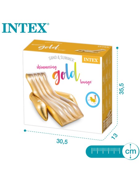 Assento Insuflável INTEX Cor Ouro com Posa-copos - Distria
