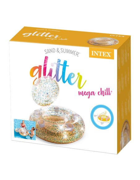 Geleira Insuflável com Purpurina e 5 Posa-copos INTEX - Distria