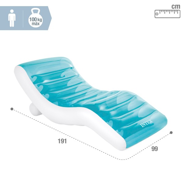 Espreguiçadeira inflável azul INTEX | Distria
