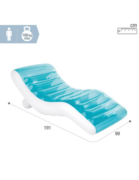 Espreguiçadeira inflável azul INTEX | Distria