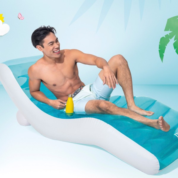Espreguiçadeira inflável azul INTEX | Distria