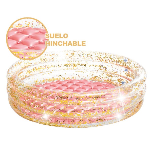 Piscina Insuflável Infantil Rosa com Purpurina - Distria