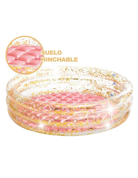Piscina Insuflável Infantil Rosa com Purpurina - Distria