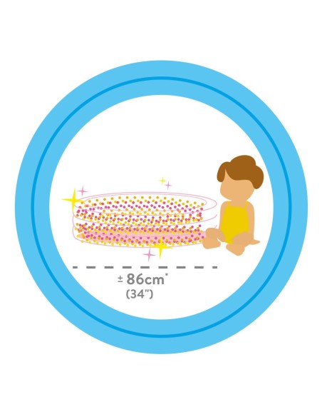 Piscina Insuflável Infantil Rosa com Purpurina - Distria