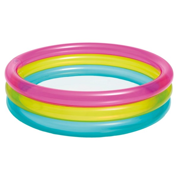 Piscina insuflável 3 aros transparentes | Insufláveis Intex