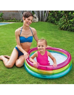 Piscina insuflável 3 aros transparentes | Insufláveis Intex 2