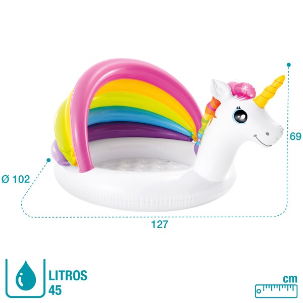 Piscina Unicorn guarda-sol INTEX- Piscinas Infantis | Distria
