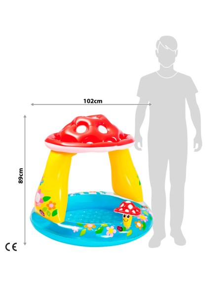 Piscina insuflável infantil Intex com cogumelo e guarda-sol | Piscinas para crianças
