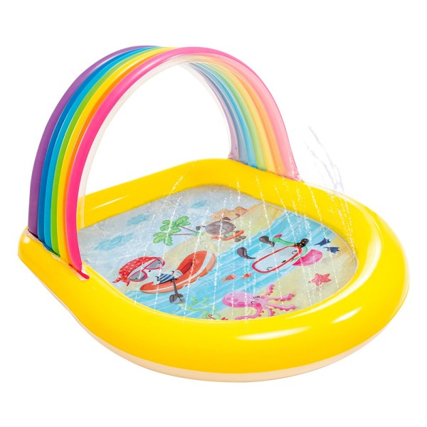 Piscina Infantil Arco-íris INTEX com Arco e pulverizador - Distria