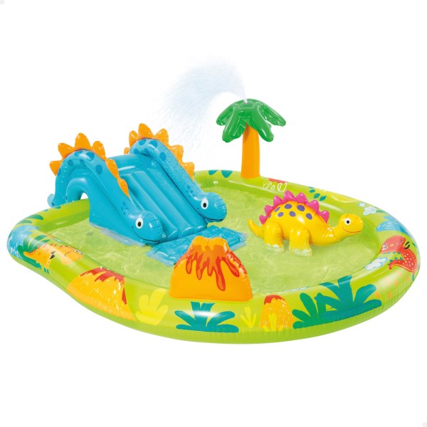 Brinquedoteca de dinossauros com escorrega e chuveiro INTEX | Distria