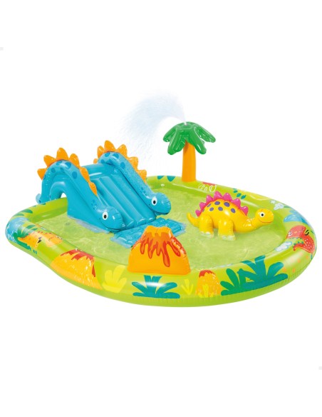 Brinquedoteca de dinossauros com escorrega e chuveiro INTEX | Distria