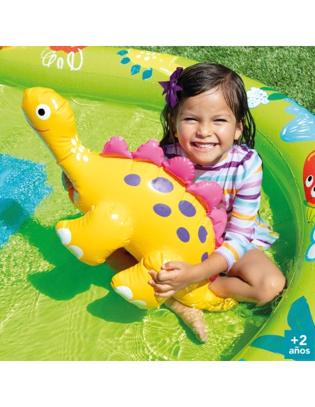 Brinquedoteca de dinossauros com escorrega e chuveiro INTEX | Distria