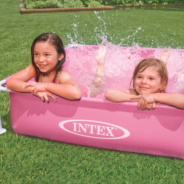Piscina Mini Frame pequena desmontável rosa INTEX | Distria
