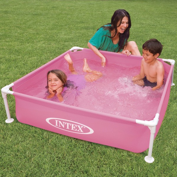 Piscina Mini Frame pequena desmontável rosa INTEX | Distria