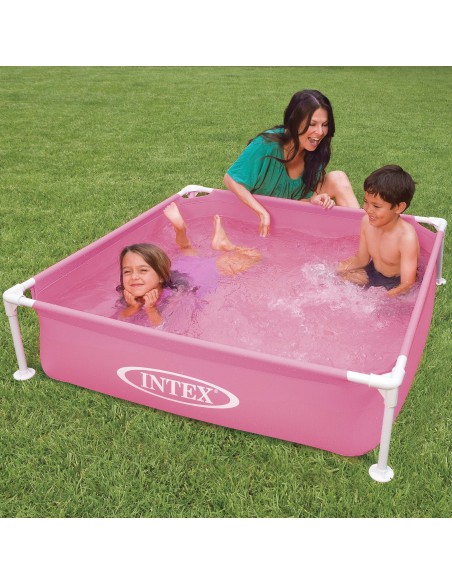 Piscina Mini Frame pequena desmontável rosa INTEX | Distria