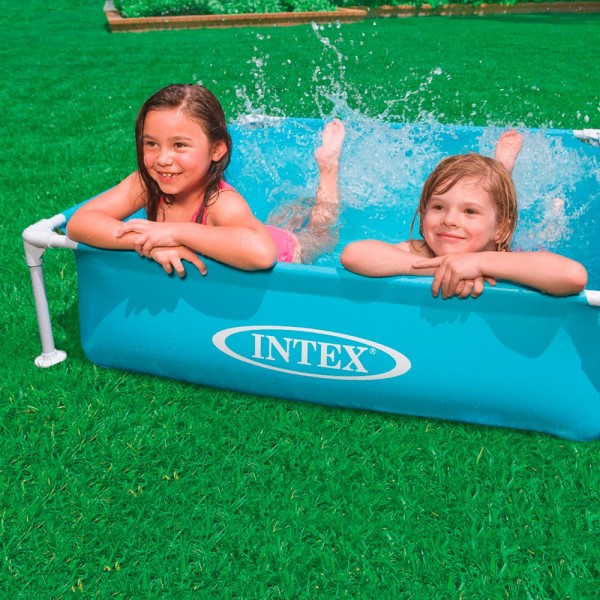 Piscina infantil Intex Mini Small Frame de forma quadrada | Piscinas infantis para jardim ou terraço, encontra a sua em Distria!