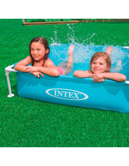Piscina infantil Intex Mini Small Frame de forma quadrada | Piscinas infantis para jardim ou terraço, encontra a sua em Distria!
