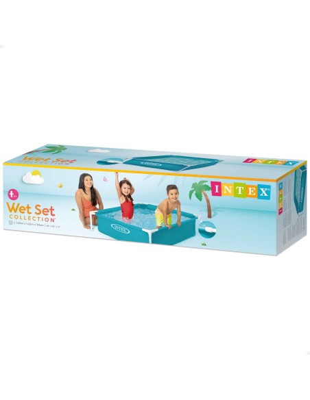 Piscina infantil Intex Mini Small Frame de forma quadrada | Piscinas infantis para jardim ou terraço, encontra a sua em Distria!