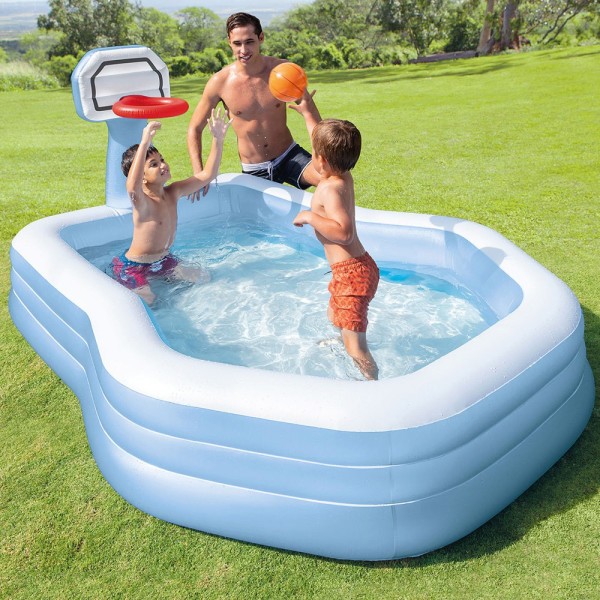 Piscina Insuflável com cesta de Basquetebol | Distria