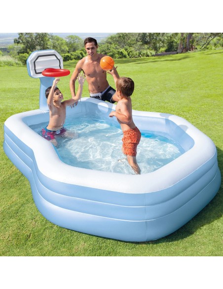 Piscina Insuflável com cesta de Basquetebol | Distria