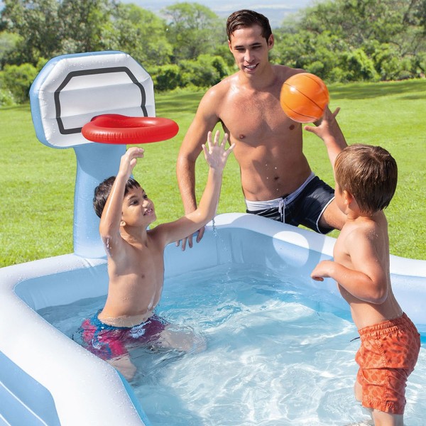 Piscina Insuflável com cesta de Basquetebol | Distria