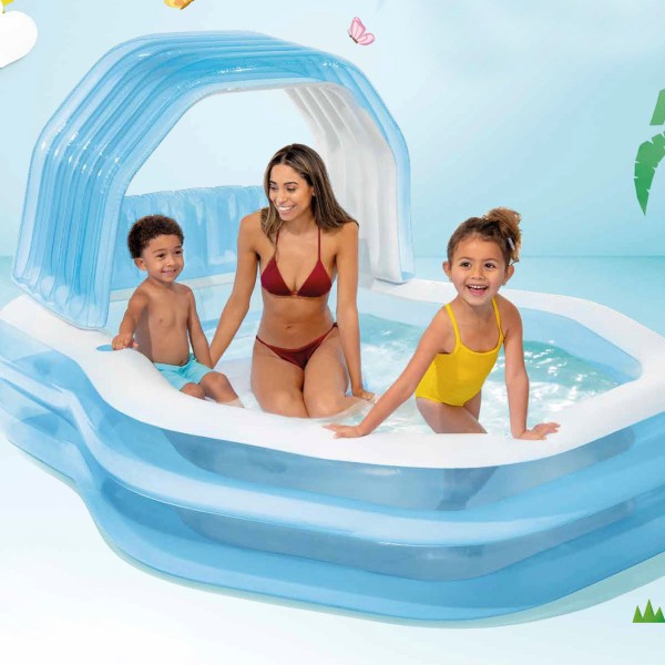 Piscina infantil inflável com toldo INTEX | Distria
