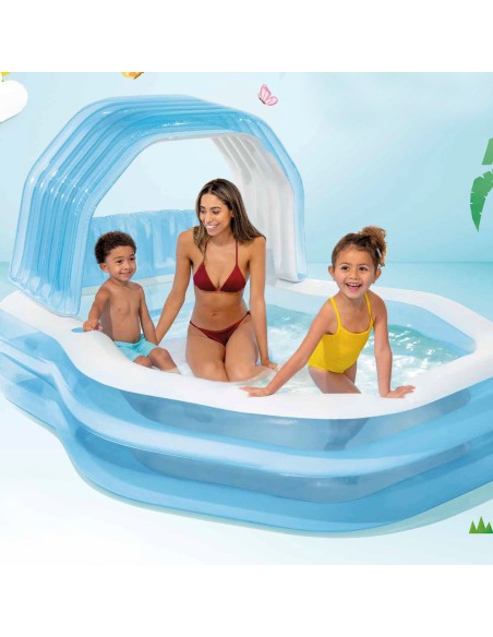 Piscina infantil inflável com toldo INTEX | Distria