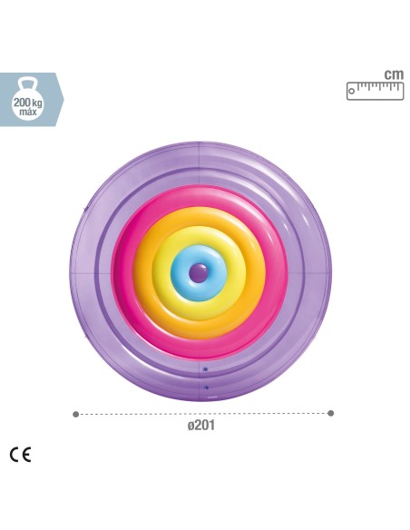 Colchão inflável arco-íris INTEX | Distria