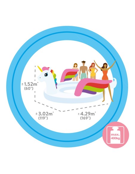 Ilha Insuflável Unicórnio INTEX para 4 pessoas - Distria