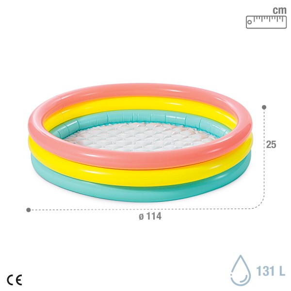 Piscina inflável com 3 argolas | Sunset by Intex