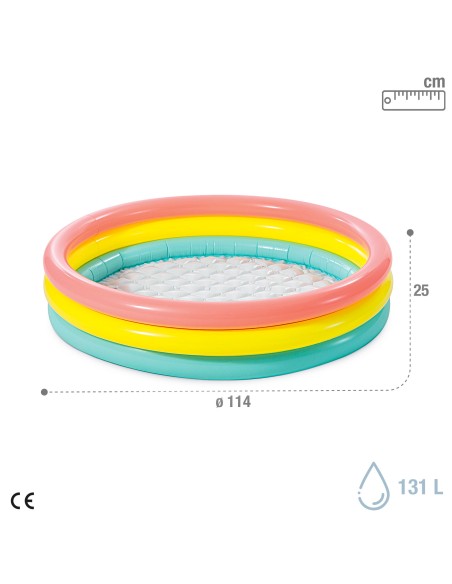 Piscina inflável com 3 argolas | Sunset by Intex