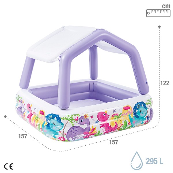 Piscina inflável para crianças INTEX c/toldo removível | Distria
