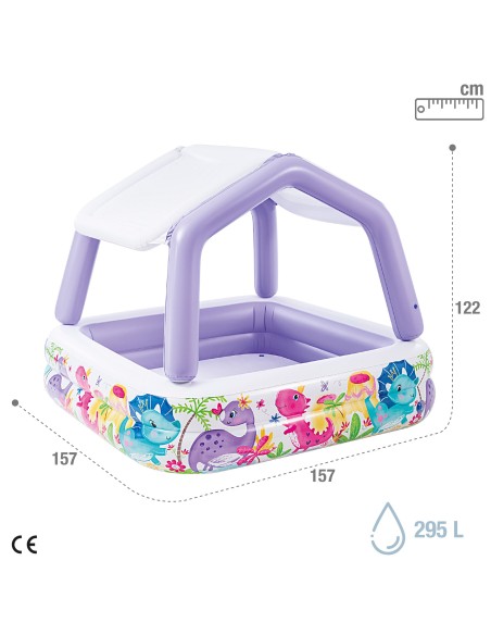 Piscina inflável para crianças INTEX c/toldo removível | Distria