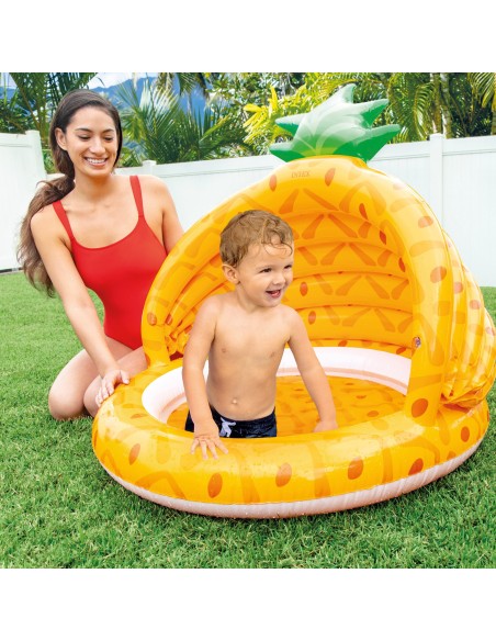 Piscina insuflável com toldo ananás para crianças| Distria