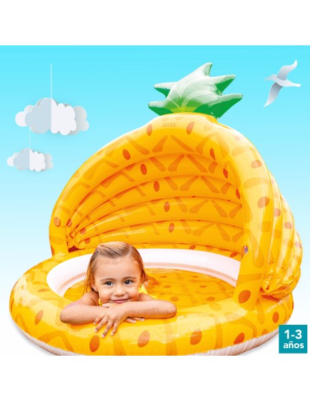 Piscina insuflável com toldo ananás para crianças| Distria