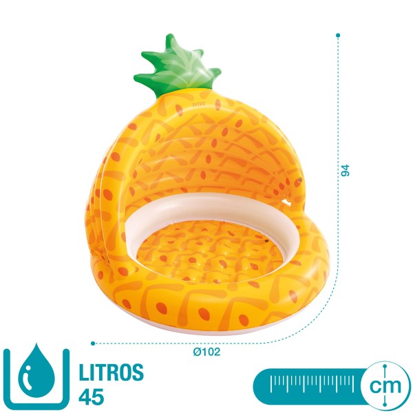 Piscina insuflável com toldo ananás para crianças| Distria