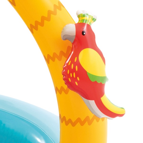 Piscina inflável tropical com toldo e animais infláveis | Distria
