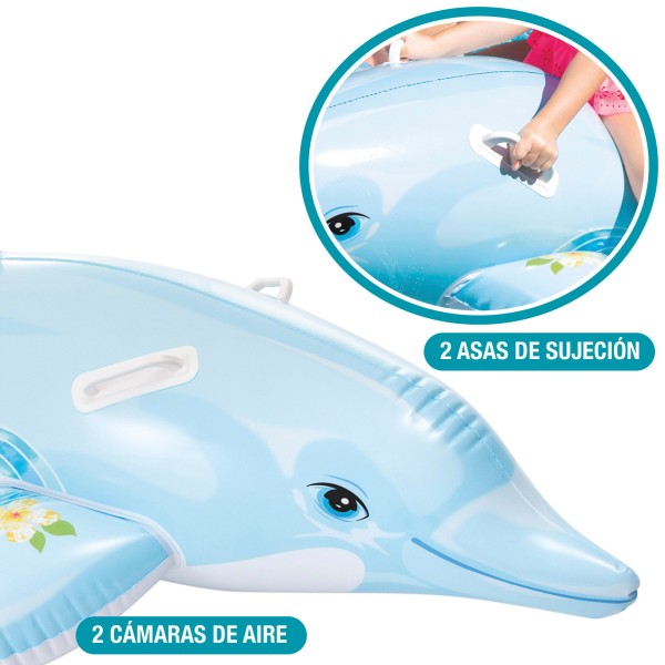 Colchão insuflável com forma de golfinho |Distria