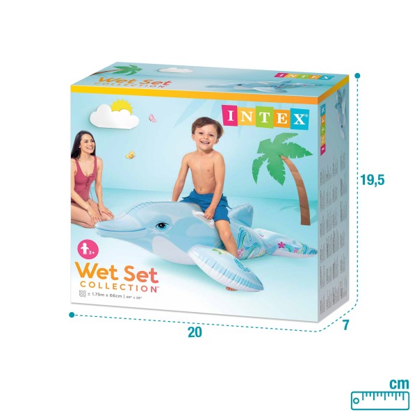 Colchão insuflável com forma de golfinho |Distria