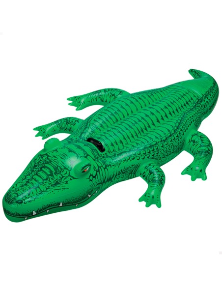 Crocodilo insuflável para a praia ou a piscina | Colchões e figuras insufláveis originais online em Distria