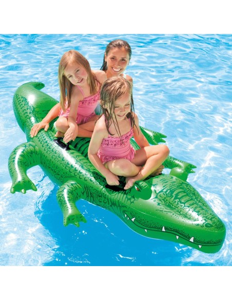 Crocodilo insuflável para a praia ou a piscina | Colchões e figuras insufláveis originais online em Distria