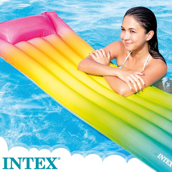 Colchão insuflável INTEX arco-íris- Colchões| Distria