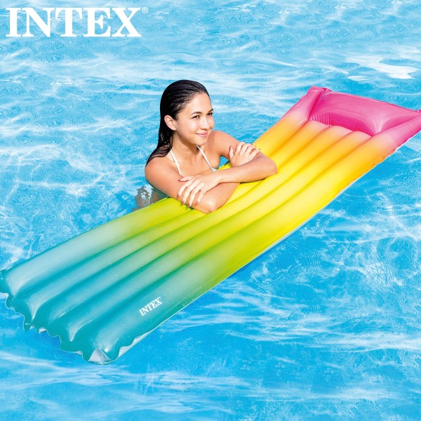 Colchão insuflável INTEX arco-íris- Colchões| Distria