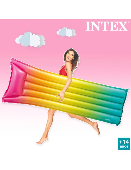 Colchão insuflável INTEX arco-íris- Colchões| Distria