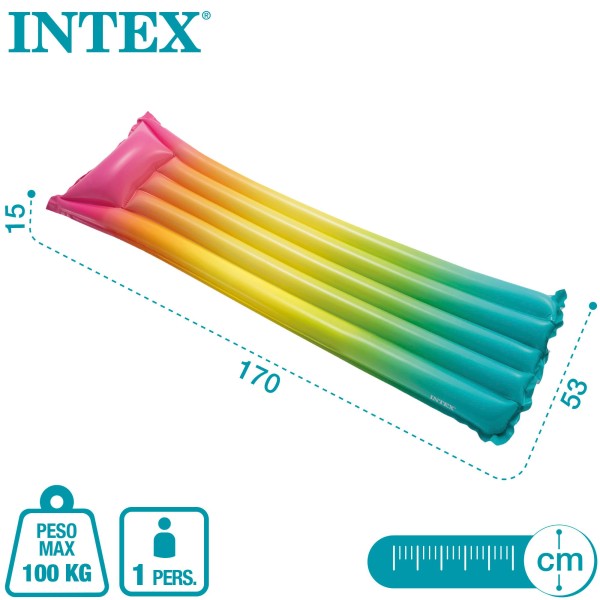 Colchão insuflável INTEX arco-íris- Colchões| Distria