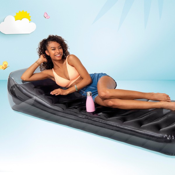 Espreguiçadeira inflável cinza INTEX | Distria